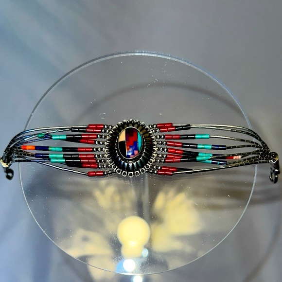 no brand Jewelry - Vintage Navajo QT Sterling Silver Pendant Bracelet